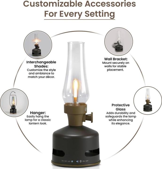 Actual product image MoriMori Design light with loudspeaker (chocolate-brown)