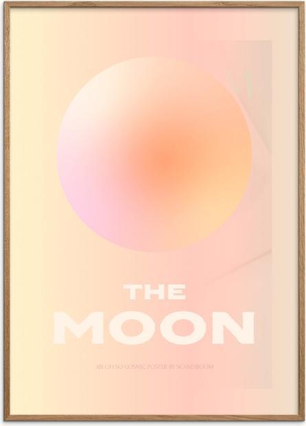 Poster & Frame Poster The Moon (Peach) 30x40 cm (30 x 40 cm)