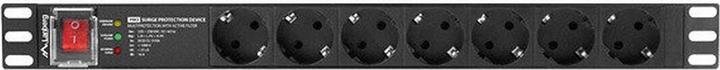 Image du produit Lanberg PDU-PRO-07F-0200-BK Unité de distribution d'alimentation (PDU) 6 sorties AC 1U