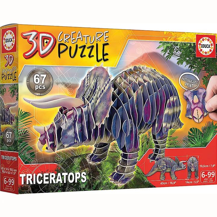 Produktbild Educa D Triceratops Puzzle (67 Teile)