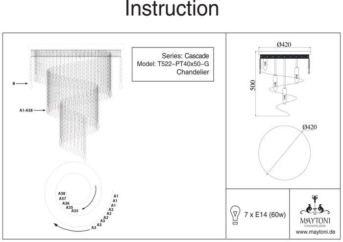 Produktbild Maytoni Cascade (42 cm)