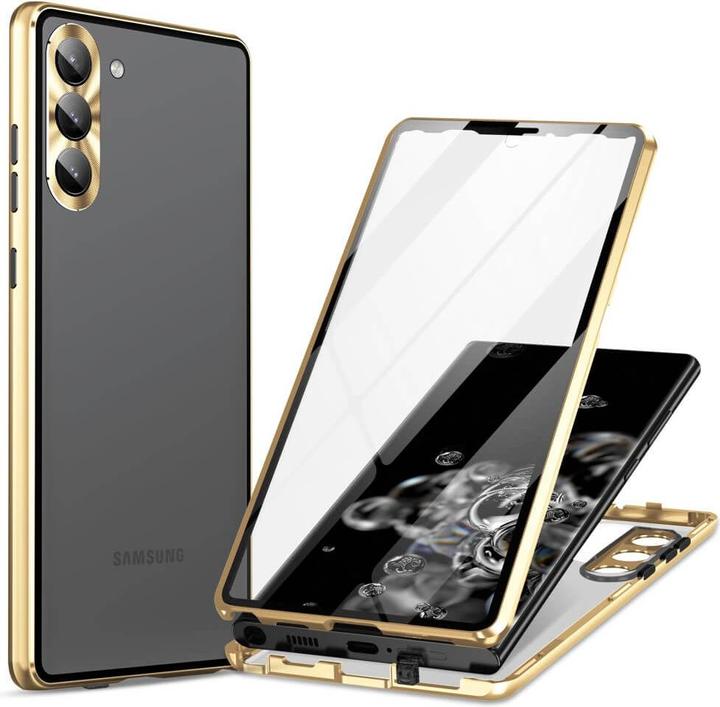 Cover-Discount Magnetische Schutzhülle mit Panzerglas gold (Samsung Galaxy S24)