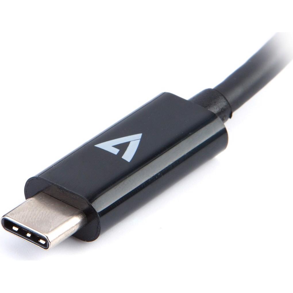Thumbnail - V7 USB-C zu (DVI, 24 cm), Data + Video Adapter, Schwarz