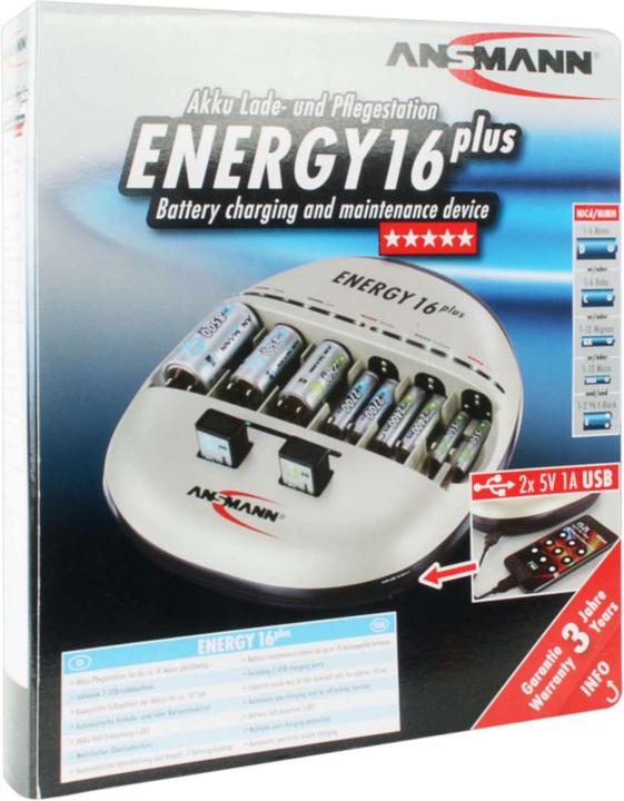 Actual product image Ansmann Energy 16 Plus (1 pcs., C, D, AA, AAA, Chargers without battery)