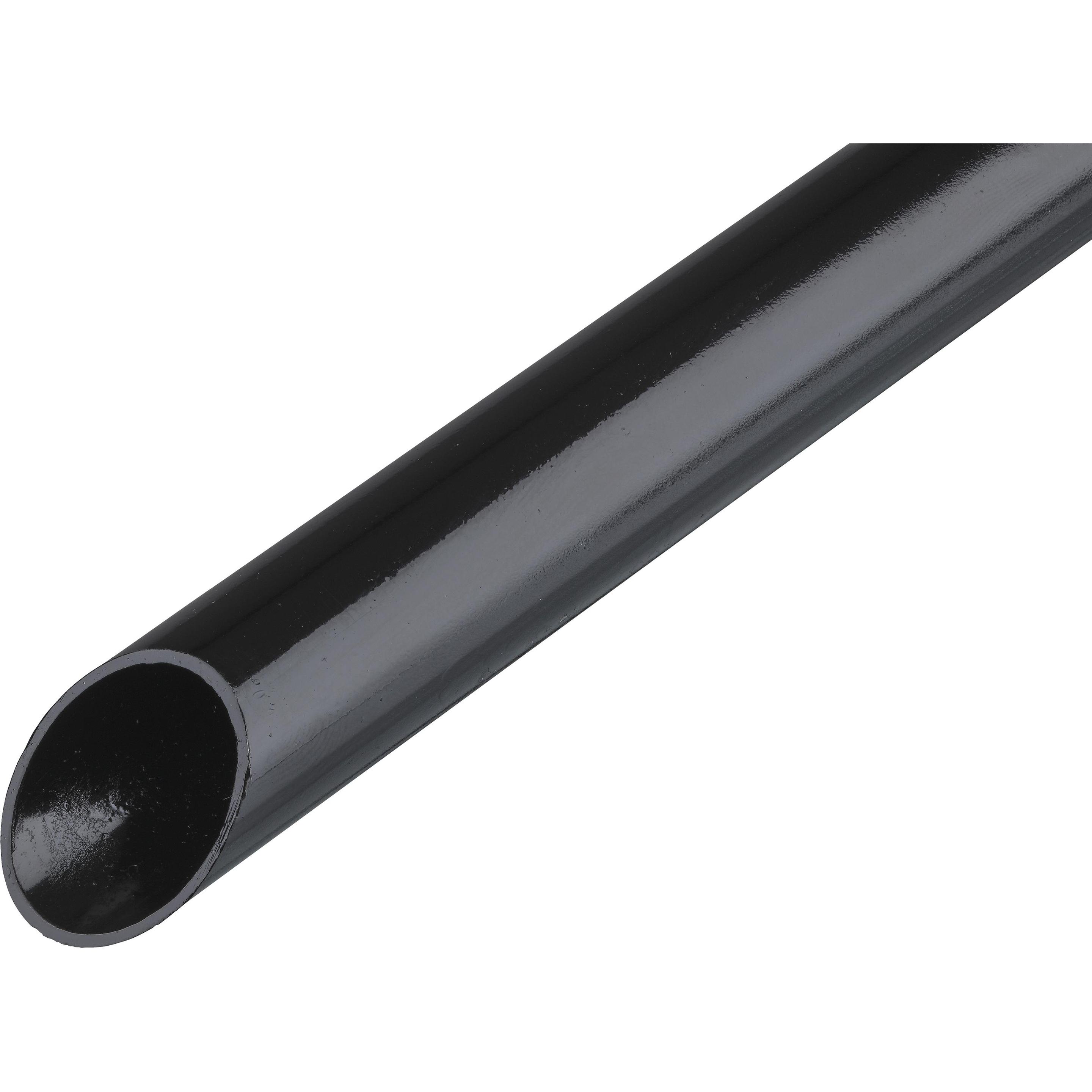 Fränkische Rohrwerke, Kabelschutz + Kabelführung, Stahlpanzer-Rohr Steck- schwarz lackiert M25 (3000 mm)