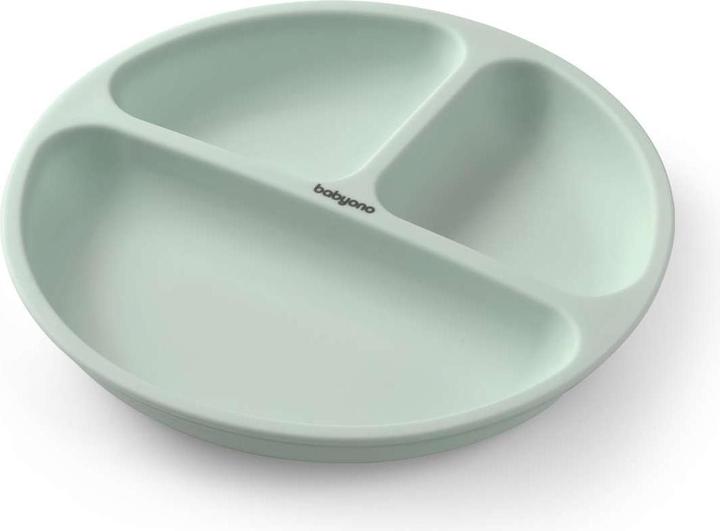 Babyono Silikon 3-geteilt Platte mit Saugnapf