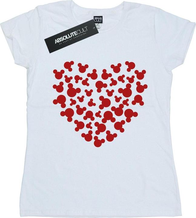 Actual product image Disney Womens/Ladies Mickey Mouse Heart Silhouette Cotton T-Shirt (L)