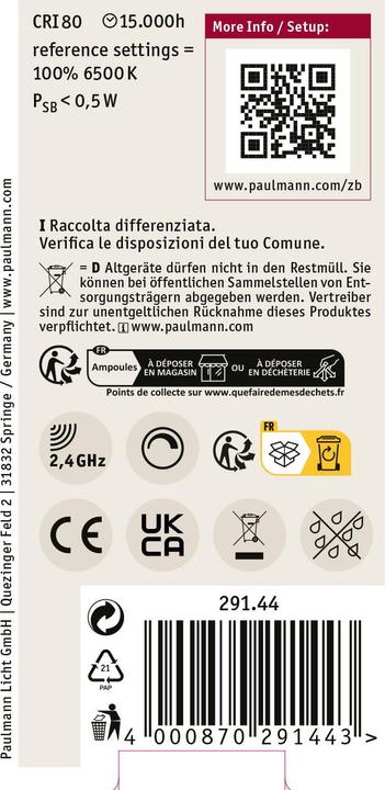 Image du produit Paulmann Poire (E27, 9 W, 806 lm, 1 x, F)