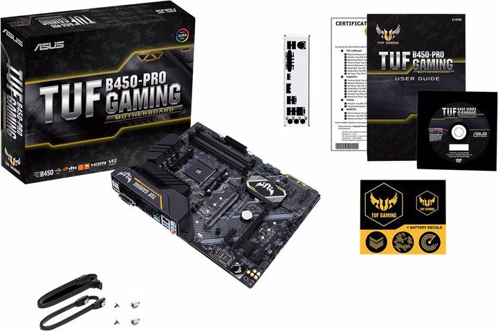 Produktbild ASUS TUF B450-PRO GAMING AM4 B450 (AM4, AMD B450, ATX)