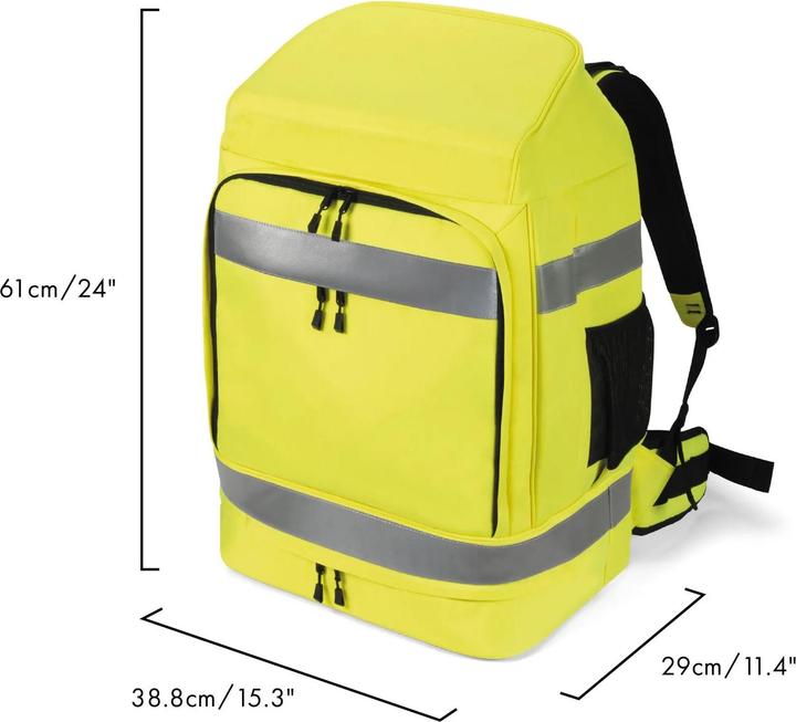 Actual product image Dicota Backpack Hi-Vis 65 litres – yellow (65 l)