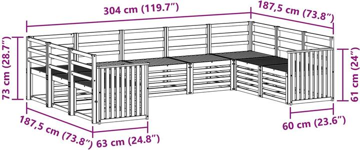 Produktbild vidaXL Outdoor-Sofa