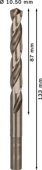 Image du produit Bosch Professional Zubehör Foret hélicoïdal PRO Stainless Steel HSS-Co, 10,5 x 87 x 133 mm (10,5 mm)