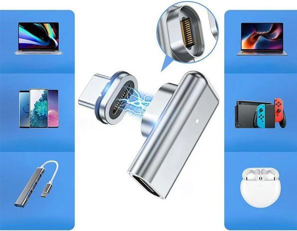 Produktbild Beline Adapter magnetyczny USB-C srebrny/silver DAC BLNAM01 (USB Typ C)