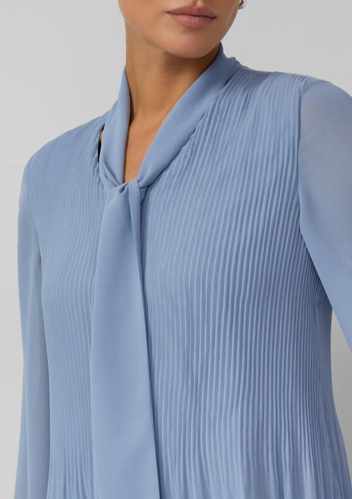 Immagine prodotto s.Oliver Bluse Plissierte Regular Fit Bluse mit Stehkragen und Bindeband (46)