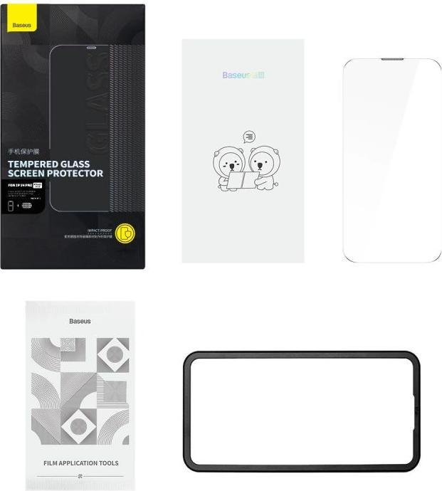 Image du produit Baseus Verre trempé HD Schott avec filtre anti-poussière 0.3mm pour iPhone 14 Pro (Apple iPhone 14 Pro)