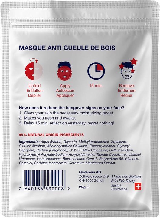 Actual product image Qaveman Care - Hangover Face Mask
