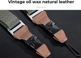 Actual product image K&F Concept 32mm WidthNeck Strap Urban Wander 01 (Green) (Neck belt)