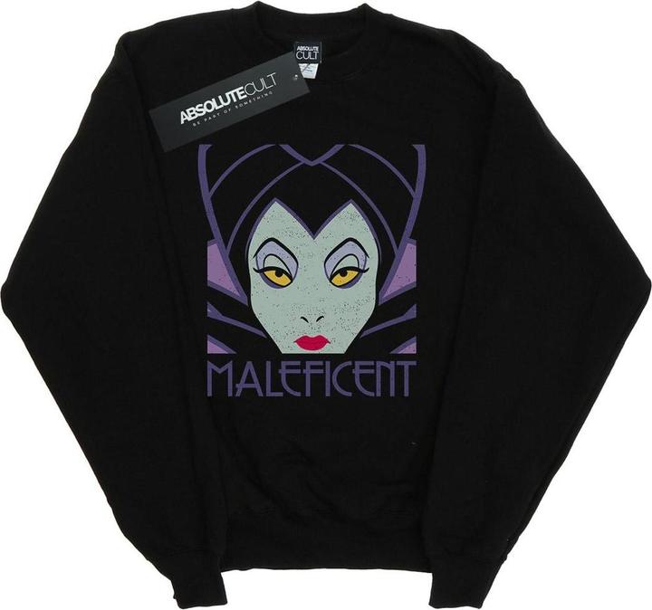 Actual product image Disney Mens Maleficent Cropped Head Sweatshirt (L)