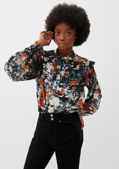 Produktbild s.Oliver Bluse Bluse mit Allovermuster (34)