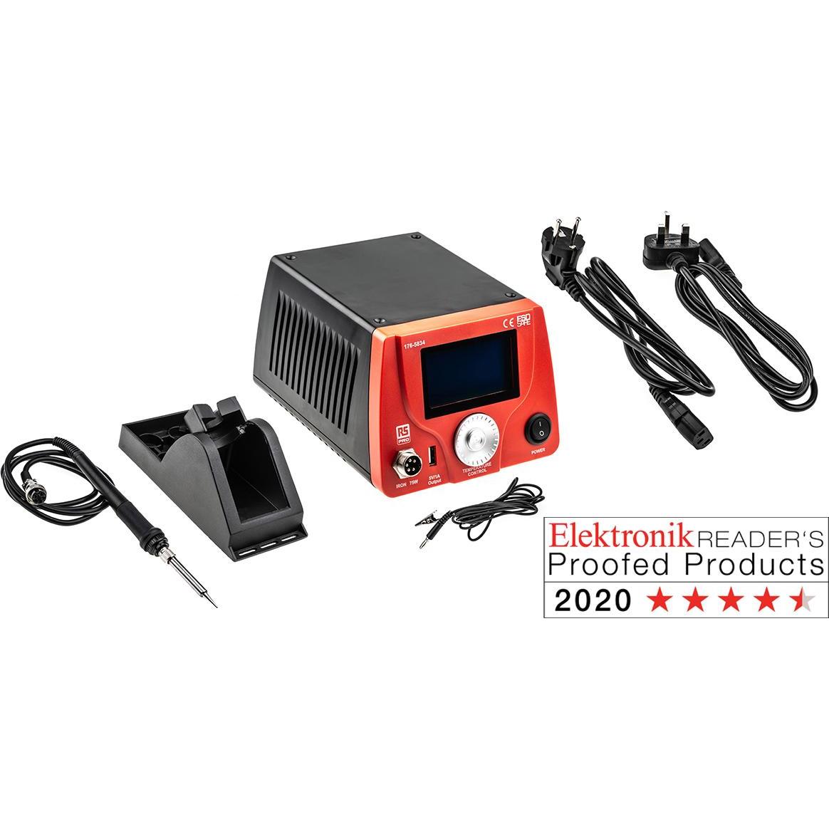 Rs Pro, Lötgerät, 75W LCD Station, EU/UK plug