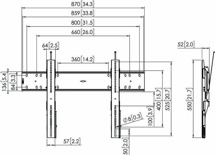 Produktbild Vogels PFW 6810 WALLMOUNT TILT 15 (Wand, 75 kg, 55" - 80")