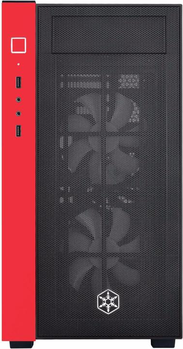 Produktbild Silverstone Tower SST-RL08BR-RGB schw./rot (Mini-DTX, Mini-ITX)