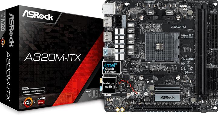 Actual product image AsRock A320M-ITX (AM4, AMD A320, Mini-ITX)