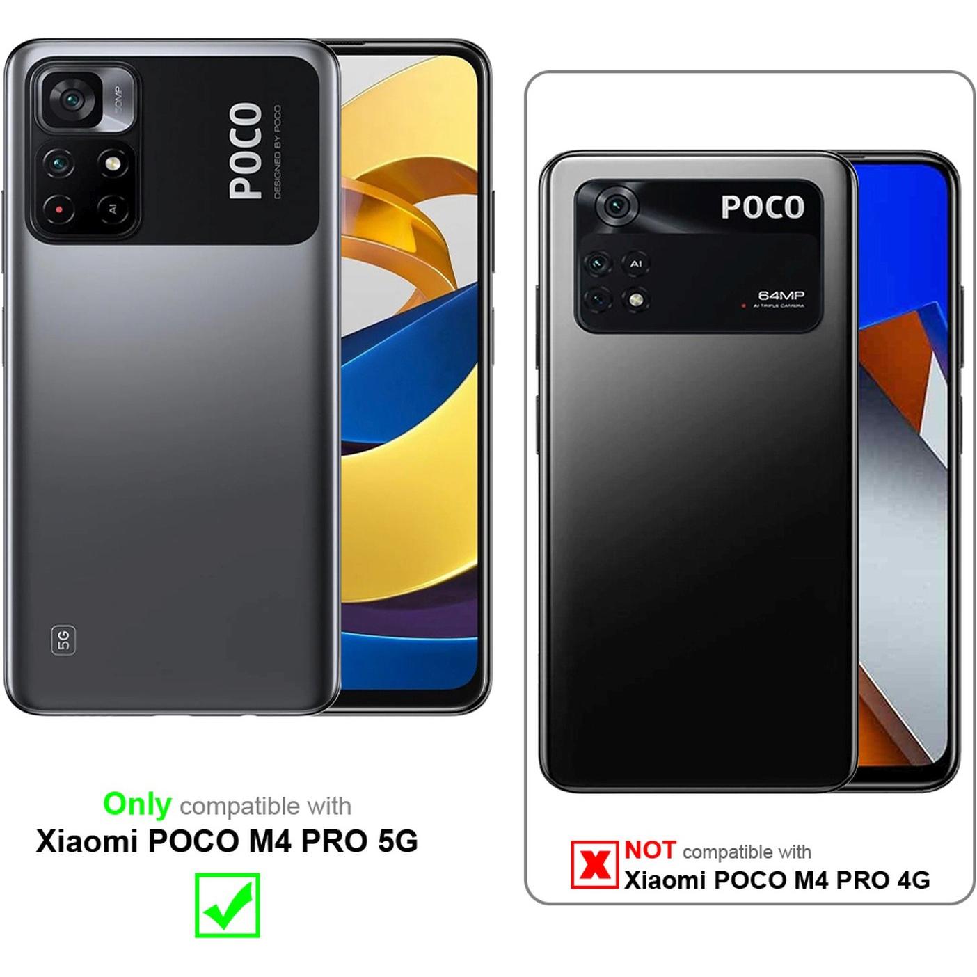 Thumbnail - Cadorabo Flower Book Hülle für Xiaomi POCO M4 PRO 5G (Xiaomi Poco M4 Pro 5G), Smartphone Hülle, Rosa