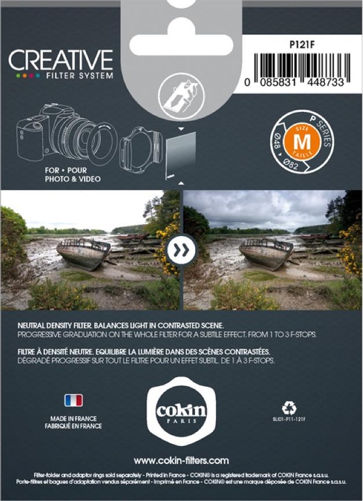 Produktbild Cokin Filter P121F Verlauf 2 ND 8 (82 mm, ND- / Grauverlauffilter, 84 mm)