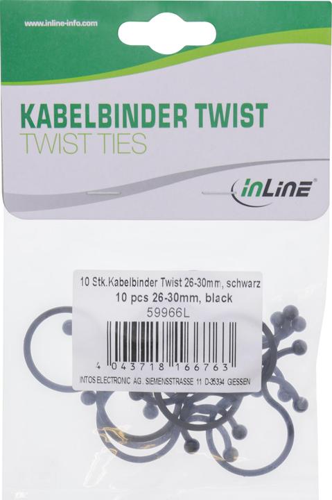 Actual product image InLine Cable tie twist (Plastic cable ties, 30 mm, 10 pcs.)