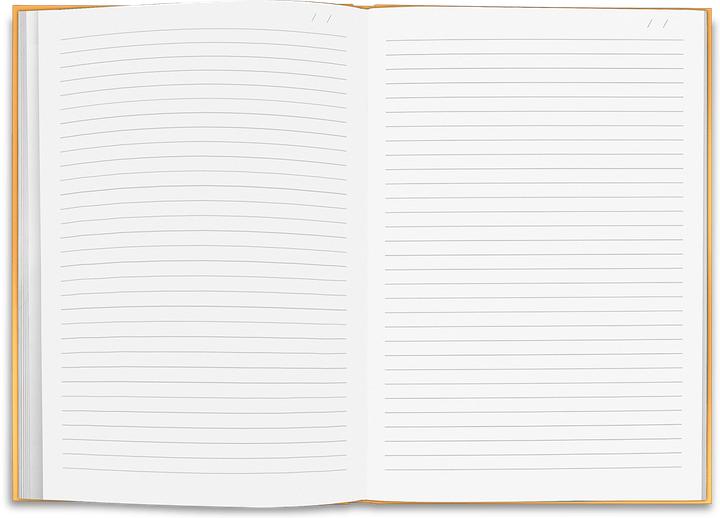 Image du produit Caran d'Ache Carnet ligné A5 - jaune (À rayures, Couverture rigide)