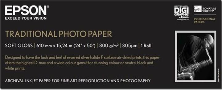 Epson Plotterpapierrolle Traditional Foto Papier, 610mm x 15m, 300g/m² (300 g/m², Plotterrollen)