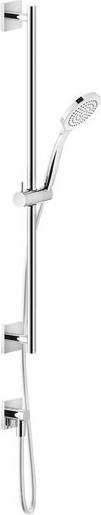 Actual product image Gessi Rilievo, shower bar set, with 1-jet anti-limestone hand shower, shower hose 1.50 m and wall co