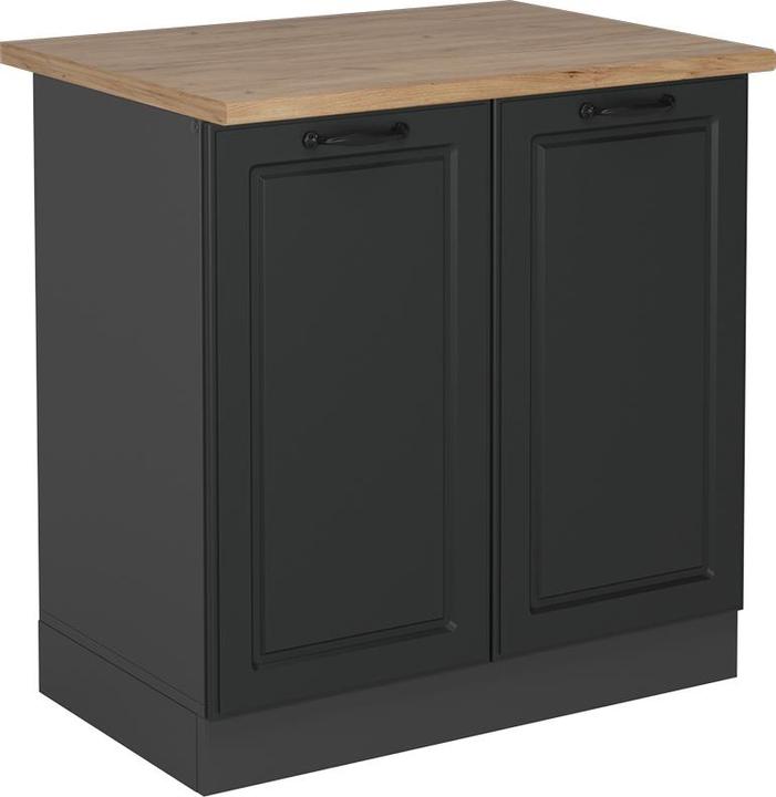 Produktbild Vicco Spülenunterschrank R-Line, Anthrazit Landhaus/Anthrazit, 80 cm, AP Eiche