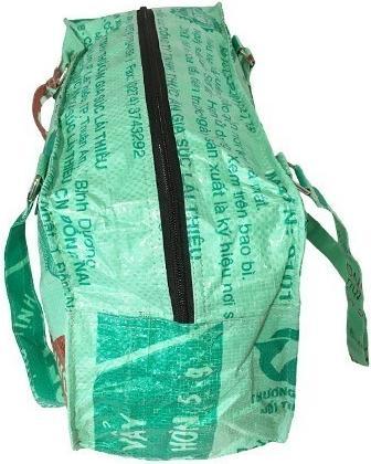 Immagine prodotto Bekos Upcycling - edle Handtasche aus recycelten Fischfuttersäcke leuchtgrün