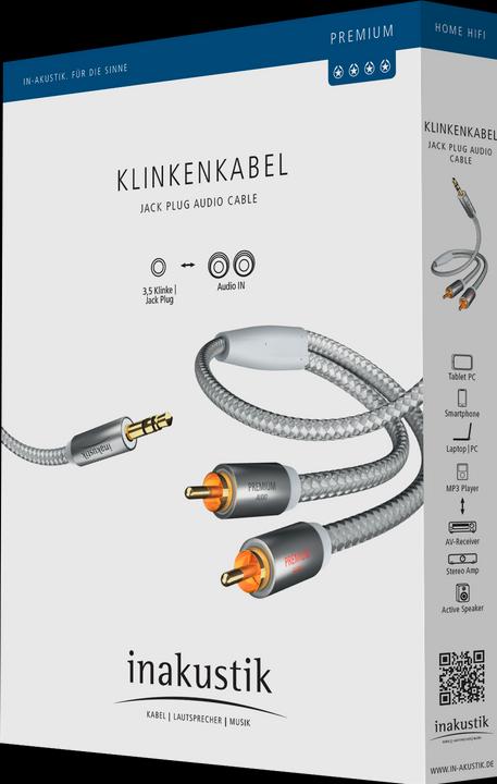 Produktbild Inakustik Premium MP3 (3 m, Cinch, 3.5mm Klinke (AUX))
