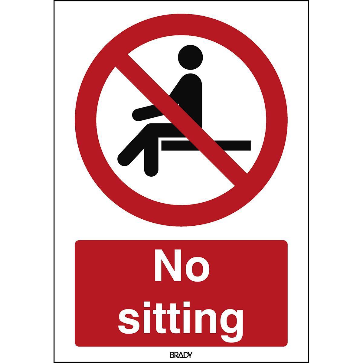 Brady, Sicherheitskennzeichnung, ISO Safety Sign - No sitting