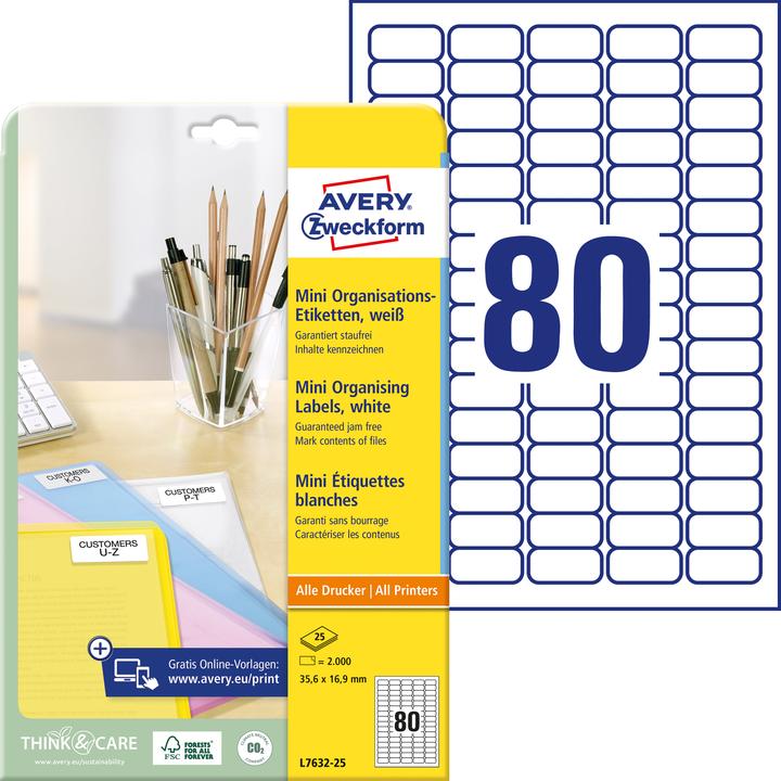 Actual product image Avery L7632-25