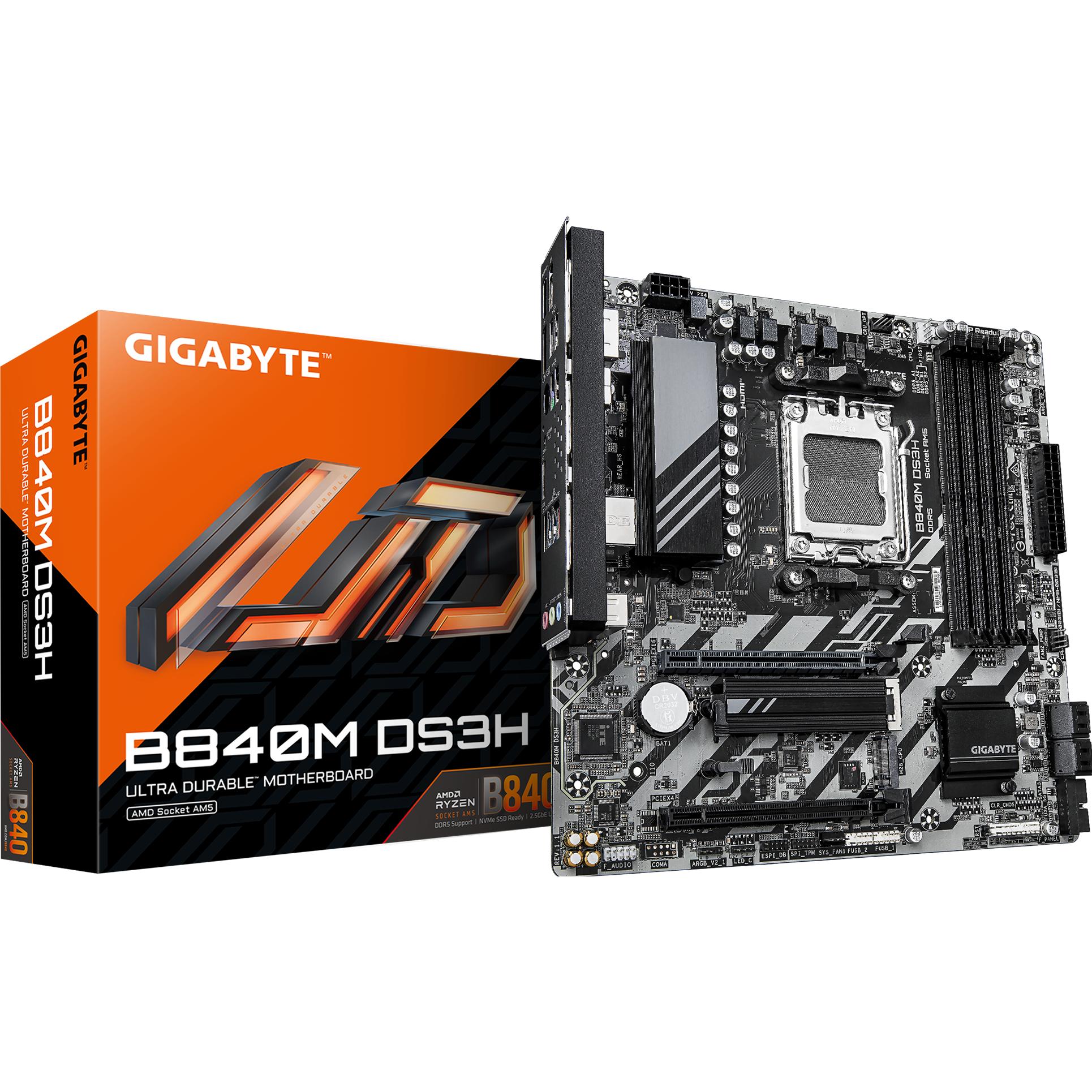 Gigabyte B840M DS3H (AM5, AMD B840, mATX), Mainboard