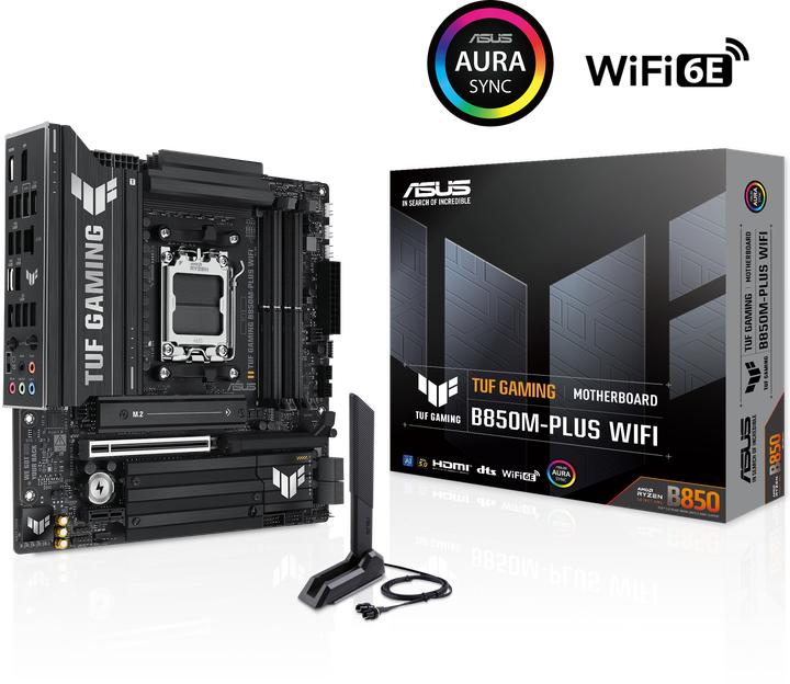 Productafbeelding ASUS TUF Gaming B850M-Plus Wifi (AM5, AMD B850, mATX)