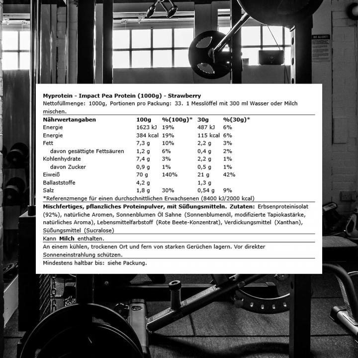 Produktbild MyProtein Pea Protein Isolate (1000 g, Erdbeere)