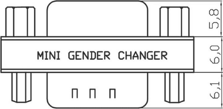 Produktbild Weidmüller FrontCom® Gender-Changer D-Sub 9 polig, Buchse/ Stecker IE-FCI-D9-FM Weidmülle