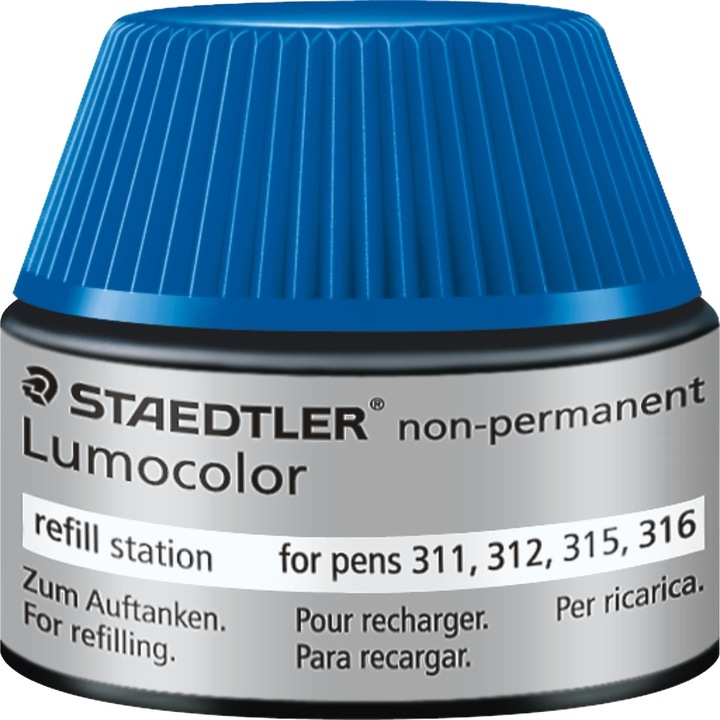 Actual product image Staedtler LUMOCOLOR REFILL STATIONS - Refill ink water soluble (Blue, 1 x)