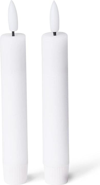 Produktbild Novaliv LED Stabkerze mit Timer-Funktion 12er Set - Weiße Stabkerze LED Moving Flame Timer - 12,5cm (12 x)