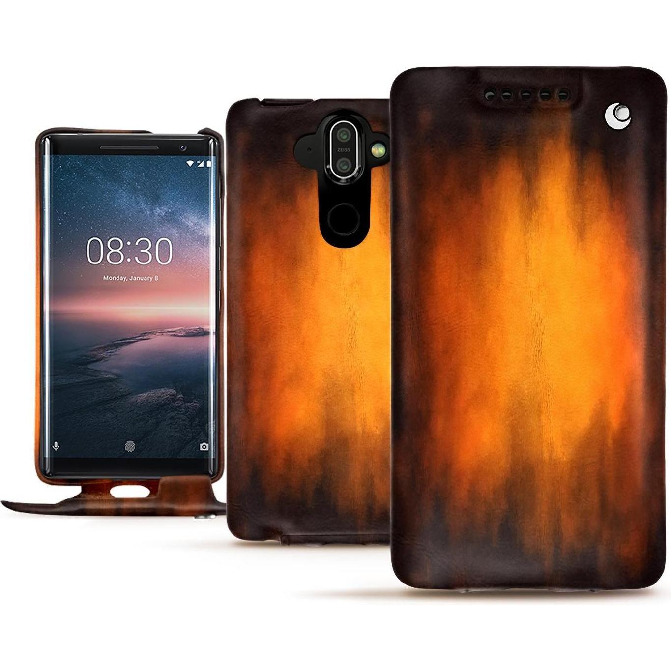 Thumbnail - Noreve Lederschutzhülle vertikal (Nokia 8 Sirocco), Smartphone Hülle, Violett