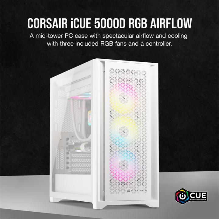 Actual product image Corsair iCUE 5000D RGB Airflow (ATX, mATX, Mini-ITX)