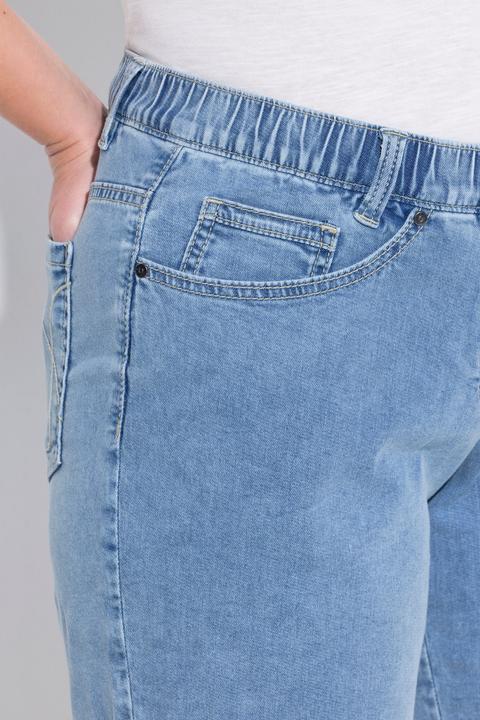 Image du produit Ulla Popken Bermuda en jean, jambe droite, taille confortable, coton bio (42)