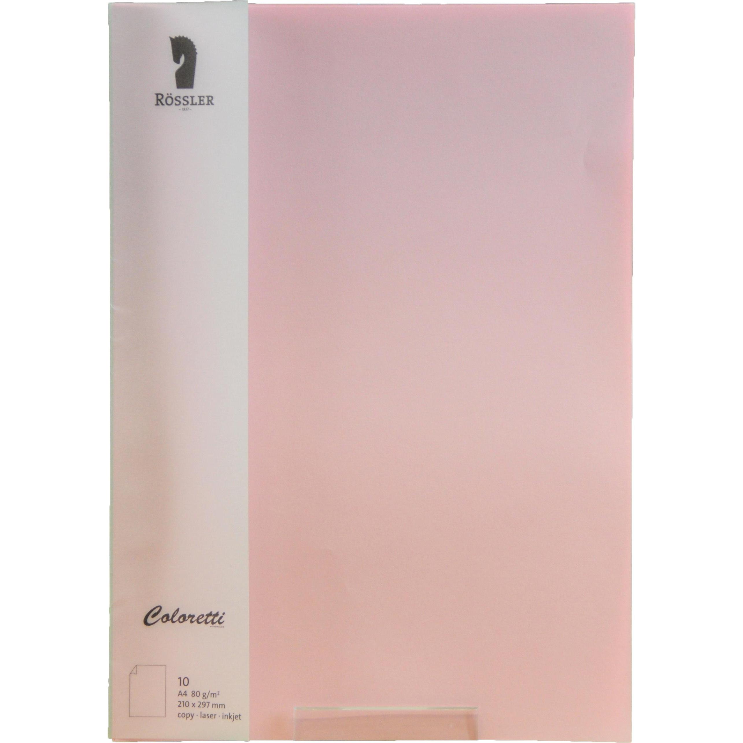 Magni, Grusskarte + Briefpapier, 220701523 - Coloretti Briefpapier, 80g/m², DIN A4, rosa, 10 Blatt (10 Stk.)