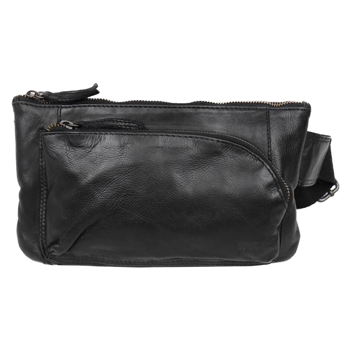 Bear Design, Vrouwen, Heuptasje, Bella Leren Heuptas - Bumbag - Zwart, Zwart