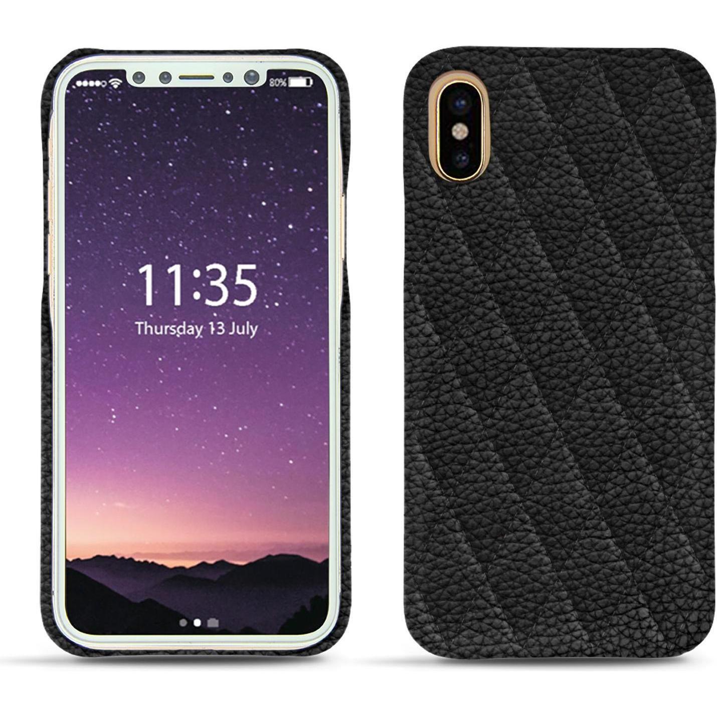 Thumbnail - Noreve Lederschutzhülle (Apple iPhone XS), Smartphone Hülle, Schwarz